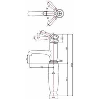 Burlington Chelsea Straight Tall Basin Mixer without Waste